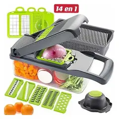 GENERICO - Picador Cortador De Verduras Frutas Rallador Alimentos 14 en 1