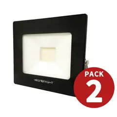GENERICO - Foco Proyector Led 30w Exterior Pack 2 Unidades MEGABRIGHT LUZ CALIDA