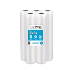 FRESHPACK - 5 Rollos Vacio 22cm X 5mts Para Selladora Casera