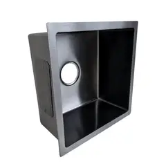 MODERN SPACE - Lavaplatos 43x43 Deluxe Negro Bajo O Sobre Cubierta