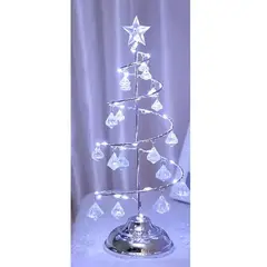 BOHEMIK - Árbol de Navidad metálico Plateado con guia de luz led