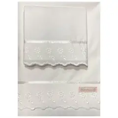 HASELNUSS - Juego de sabanas broderié cuna Pack and Play