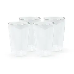 SIMPLIT - Set 4 Vasos Vidrio Doble Pared 400 ml