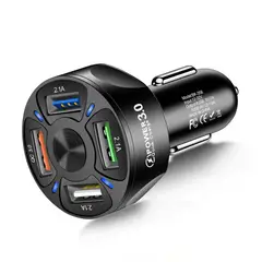 EON - Cargador USB Para Auto Cuadruple 4 Usb Carga Rápida