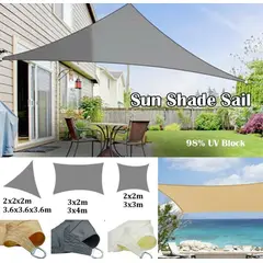 GENERICO - Toldo Vela Sombra Triangula Para Jardin De 3mt GRIS