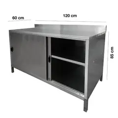 VERSATILE - Meson Mural Cerrado Inox. Puertas Correderas- 120