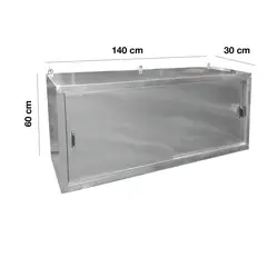 VERSATILE - Gabinete Mural Metálico Aéreo Inox. Puertas Correderas - 140