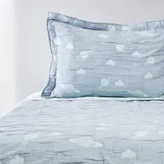 NINA HERRERA - Cubrecama Jacquard Planetas Celeste 1,5 Plaza