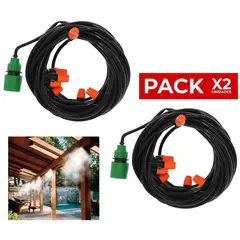 GENERICO - Kit Riego Aspersor Riego Enfriador Patio Regador Aspersor X2