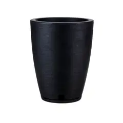 FLORIDIS - MACETERO NEGRO AMSTERDAM 44CM ALTO CON PLATO