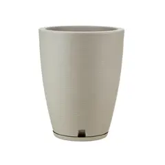 FLORIDIS - MACETERO BEIGE AMSTERDAM 44CM ALTO CON PLATO
