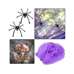 GENERICO - Telaraña Halloween Decoración Tela De Araña Adorno Morado