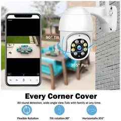 STARTECHOFFICE - Cámara Inteligente WIFI Outdoor motorizada Full HD Panorámica Sensor Movimiento 360°