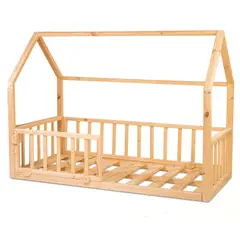 MPA DECOHOGAR - Cama para niños, Base Cama Casita bv de madera - 1,5 plaza