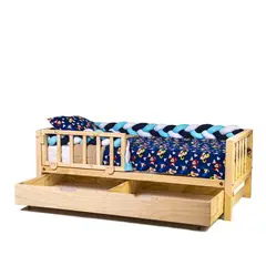 MPA DECOHOGAR - Cama infantil de madera, Base Cama bv Cajonera - 1 plaza