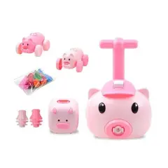 GENERICO - Juguete Bombín Globo Lanzador Autos Cohete - Cerdito