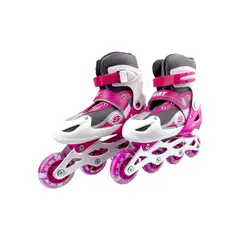 GENERICO - Patines Roller en Linea Niños Rosados Talla S