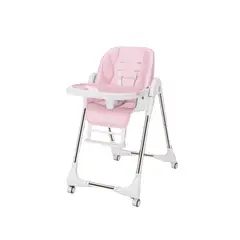 LUBABYCAS - Silla bebé de Comer Multiposiciones Plegable Rosada
