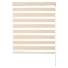 BERTEX - Roller Duo Traslúcido Beige Zebra 130x170 cm Persiana alto ajustable