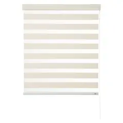BERTEX - Roller Duo Traslúcido Crema Zebra 170x170 cm Persiana alto ajustable