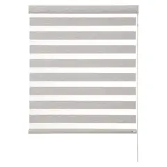 BERTEX - Roller Duo Traslúcido Gris Zebra 85x235 cm Persiana alto ajustable