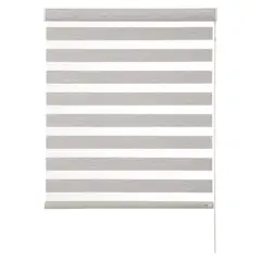 BERTEX - Roller Duo Traslúcido Gris Zebra 175x170 cm Persiana alto ajustable