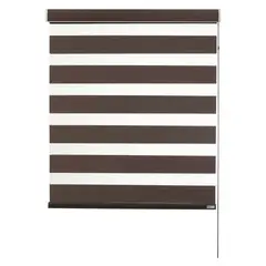 BERTEX - Roller Duo Blackout Zebra Día-Noche Café 170x170 cm Altura ajustable