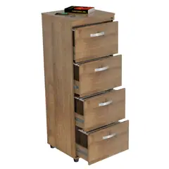 INVAL - ARCHIVADOR 4 CAJONES 127cm x 47,5cm x 45cm amaretto