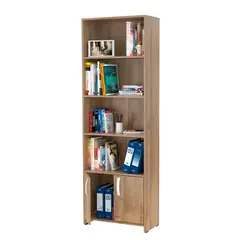 INVAL - Biblioteca 2 puertas 182cm X 60 cm X 25 cm amaretto