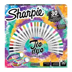 SHARPIE - Ruleta 30 Marcadores Tie Dye con Marcador Misterioso
