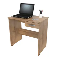 INVAL - Escritorio 1 cajón 75cmx80cmx40 cm amaretto