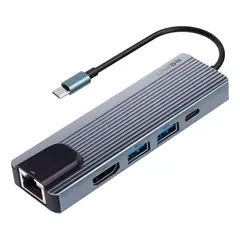 LINKON - Hub Adaptador Usb Tipo C 5 En 1 Rj45 Para Mac Windows