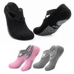FITNICS - Calcetines Antideslizantes Yoga Pilates Set 3 Pares - Rosa