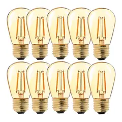 MAXWELL - Ampolletas Led Set X10 Vintage Calida E27 Guirnalda - Amarillo
