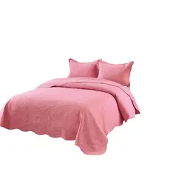 ANGELES DEL HOGAR - Cubrecama Quilt De Verano King Rosado