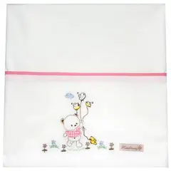 HASELNUSS - Juego de sabanas cuna pack and play osita rosada