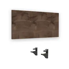 BRASFORMA - Repisa Flotante MDP + 2 soportes 60x25cm 20kg Café - KPC60x25x1,5UV