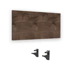 BRASFORMA - Repisa Flotante MDP + 2 soportes 90x25cm 20kg Café - KPC90x25x1,5UV
