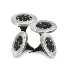 ESHOPANGIE - Luz Solar 8 Led Con Estaca Exterior Tierra Jardin X4