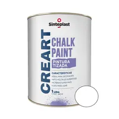 SINTEPLAST - Pintura Tizada para Melamina Blanco Glaciar 1 LT