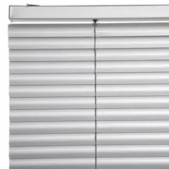 BERTEX - Persiana de aluminio Plata 140cm ancho x230cm alto Láminas 25mm