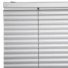 BERTEX - Persiana de aluminio Plata 120cm ancho x140cm alto Láminas 25mm