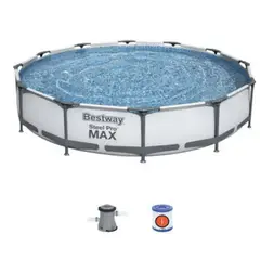 BESTWAY - Piscina Estructural 366 Cm x 76 cm Steel Pro Max con Bomba
