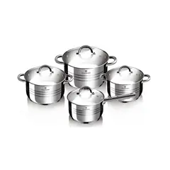 BLAUMANN - SET DE BATERIA 8 PIEZAS LINEA GOURMET ACERO INDUCCION