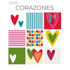 MONNO - Corazon Autoadhesivos Decorativos 27 unidades de 15x15 cm