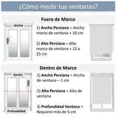 BERTEX - Cortina Roller Blackout Blanca 120x170 cm Persiana de altura ajustable