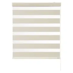 BERTEX - Roller Duo Blackout Zebra Día-Noche Beige 115x170 cm Altura ajustable