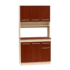 MOBIKIT - Compacto 6 Puertas 1 Cajon 90 Blanco - Cerezo