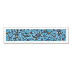 ALCUADRADO - Cuadro Mini Panoramico Mariposas Doradas Blanco
