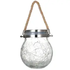 MIABU - Esfera Frasco Solar Luz Cálida Colgante Jardín Lámpara